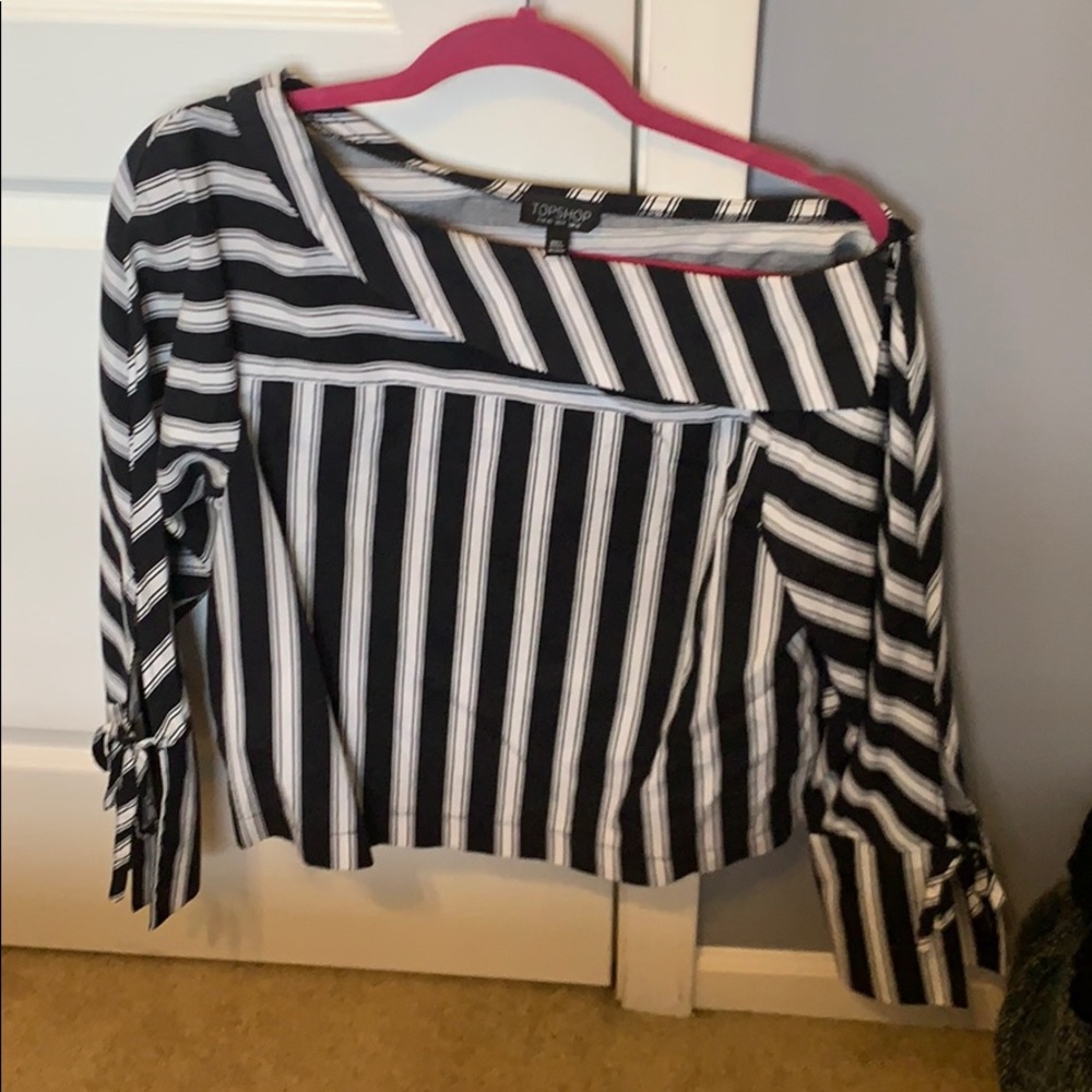 Slightly off one shoulder work top